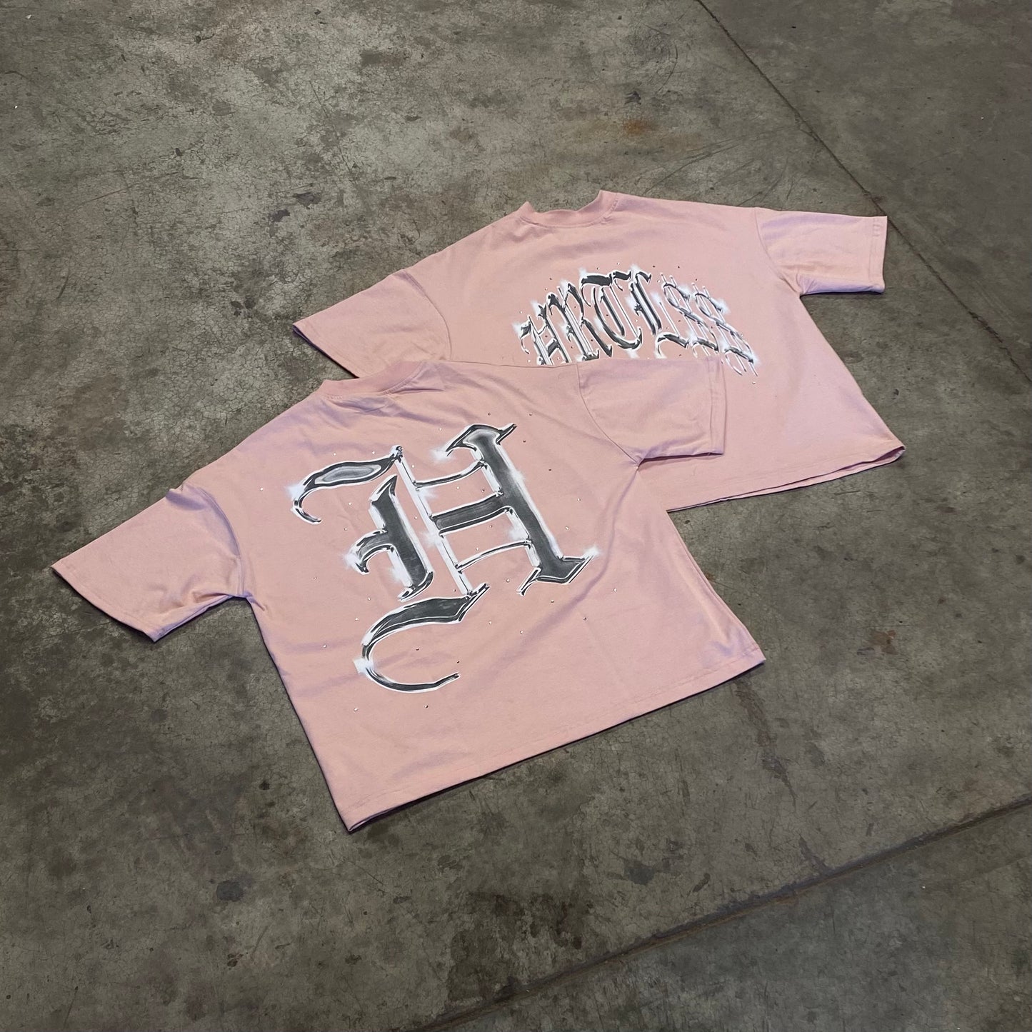 "CHROME" Tee Baby Pink
