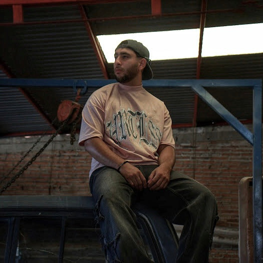 "CHROME" Tee Baby Pink